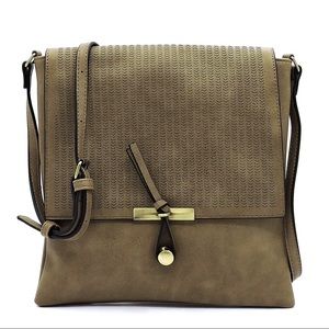 COPY - NWT  Olive Laser Cut Crossbody Bag